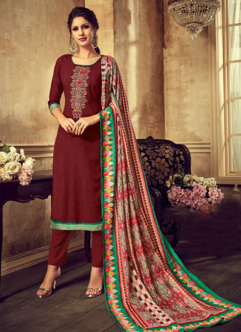 Wanya Cotton Designer Party wear Embroidered Salwar Suit Collection 381-001-008